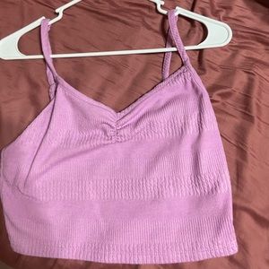 Crop purple tank top